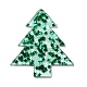 クリスマステーマの両面プリントアクリルパーツ  クリスマスツリーのチャームに  グリーン  49x42x2mm  穴：1.6mm SACR-F007-03B-2