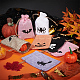 Benecreat 24 Stück 6 Farben Halloween Sackleinen Wickeltasche Kordelzugbeutel ABAG-BC0001-49-4