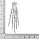 Alloy with Rhinestone Cup Chains Tassel Pendants EJEW-B036-04P-3