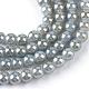 Chapelets de perles en verre électroplaqué EGLA-Q062-10mm-E12-1