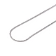 304 ステンレス鋼サーペンタイン チェーン ネックレス男性女性  ステンレス鋼色  17.72インチ（45cm） NJEW-G076-01B-P-3