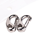 304 Stainless Steel Key Ring Connection Clasps Belt Clip for Keys 26x12.5x6mm STAS-PH0002-24P-2