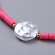 Handmade Polymer Clay Heishi Beaded Necklaces NJEW-JN02508-3