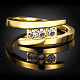 Simple Design Tin Alloy Czech Rhinestone Finger Rings For Women RJEW-BB14519-7-2