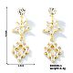 Graziosi orecchini a fiore scavati con strass&nbsp;PX4144-2-1