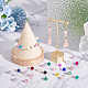 PandaHall Elite 875Pcs 35 Colors Spray Painted Transparent Crackle Glass Beads CCG-PH0001-09-5