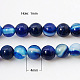 Natural Striped Agate/Banded Agate Beads Strands G-E023-4-2