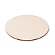 Плоские круглые деревянные кабошоны с месяцем WOOD-XCP0001-43-4