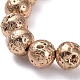 Electroplated Natural Lava Rock Beads Stretch Bracelets BJEW-G623-01LG-10mm-2
