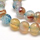Dyed Natural Agate Faceted Round Beads Strands G-E268-20-2