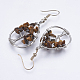 Natural Gemstone Dangle Earrings EJEW-F147-H-3