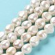 Fili di perle di perle d'acqua dolce coltivate naturali PEAR-Z002-04-2