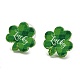 Thème de la Saint-Patrick en acrylique et 304 boucle d'oreille en acier inoxydable pour femmes et hommes EJEW-H112-01A-1