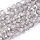 Chapelets de perles en verre électroplaqué X-GR10MMY-01S-1