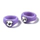 不透明なアクリル指輪  ハート  紫色のメディア  usサイズ7 1/4(17.5mm) RJEW-Q162-001C-4