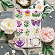 GLOBLELAND Plants Butterfly Clear Stamps Flower Moon Diamond Star Silicone Clear Stamp Seals for Cards Making DIY Scrapbooking Photo Journal Album Decoration DIY-WH0167-56-990-2