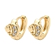 Brass Micro Pave Cubic Zirconia Hoop Earrings for Women EJEW-E295-22KCG-1