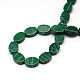 Oval Synthetic Malachite Beads Strands G-R306-09-2