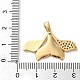 Brass Micro Pave Clear Cubic Zirconia with Acrylic Pendants KK-G483-09G-3