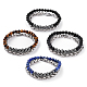 Unisex Stretch Bracelet and Chain Bracelet Jewelry Sets BJEW-JB04780-1