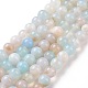 Chapelets de perles rondes en pierre d'agate naturelle G-E232-02-1