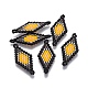 MIYUKI＆TOHO手作り日本のシードビーズリンク  織機模様  菱形  カラフル  31.4~33x12.7~13.4x1.6~1.7mm  穴：1~1.4mm SEED-E004-F18-2