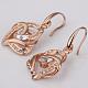 Exquisite Tin Alloy Czech Rhinestone Heart Dangle Earrings For Women EJEW-BB13401-3