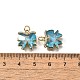 Латунные микро проложить кубического циркония подвески KK-Q043-02G-01-3