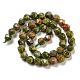 Natural Unakite Beads Strands G-C085-A08-01-3