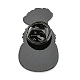 サボテンと花のエナメルピン  バックパックの服用の黒の合金ブローチ  淡いターコイズ  30x18x1.5mm JEWB-P021-B03-2