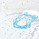 Dicosmetic 4 fili perline malocchio perline di murano luce blu perle di vetro piatto rotondo perline occhio catena piccolo distanziatore perline per gioielli braccialetto collana fare e artigianato fai da te LAMP-DC0001-06A-4