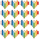 SUNNYCLUE 1 Box 30PCS Rainbow Charms Pride Charm Rainbow Heart Love is Love Gay Alloy Metal Enamel LGBT Charms for Jewelry Making Charms Valentine's Day Gift Earrings Necklace Bracelets DIY Crafts ENAM-SC0003-93-1