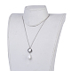 Ожерелья с подвесками в виде капель и жемчугом NJEW-JN02286-5