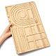 Tavole di design per braccialetti in legno rettangolari TOOL-YWC0003-06-5