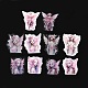 10 個の魔法の妖精防水ペット自己粘着装飾ステッカー  DIYスクラップブッキング用  ピンク  63~80x52~63x0.2mm DIY-M053-05B-3