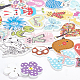 GORGECRAFT 200 PCS Cartoon Wooden Buttons Bulk Assorted Design 2 Holes Cute Animal Mixed Wood Button for Sewing DIY Crafts Scrapbooking Decoration(0.05~0.06inch) WOOD-WH0026-06-4