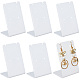 CRASPIRE 12Pcs Acrylic Earring Display Holder Dangling Earring 72 Holes Jewelry Storage Stand L Shaped Ear Studs Rack Necklace Clear Organizer for Showcase Selling Retail Show Slant Merchant Marketing EDIS-CP0001-02-1