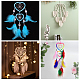 GORGECRAFT 18PCS 6 Styles Dream Rings Catcher Heart Macrame Hoop for Crafts Catch Dream Plastic Rings White Woven Web Making Wedding Wreath Decor Home Wall Hanging Decoration FIND-GF0004-45-5