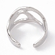 304 anello per polsino aperto largo in acciaio inossidabile da donna RJEW-G275-03P-3