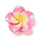 オペーク樹脂カボション  プルメリアの花  ショッキングピンク  20x20.5x6.5mm RESI-G068-02C-1