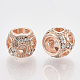 Rose Gold Plated Alloy European Beads MPDL-S067-22-2