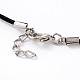Round Cowhide Leather Cord Necklace Making NJEW-E060-01P-2