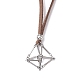 Crystal Holder Cage Necklace NJEW-JN04587-01-2