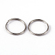 304 из нержавеющей стали разрезные кольца, кольца с двойной петлей, цвет нержавеющей стали, 15x1.8 мм