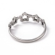 201 кольцо из нержавеющей стали со звездой для женщин RJEW-J051-24P-3