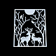 Rectángulo con renos de navidad / marco de ciervo plantillas de troqueles de corte de acero al carbono DIY-F032-02-4