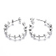 Brass Micro Pave Clear Cubic Zirconia Stud Earrings EJEW-N011-14P-NF-2