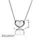 Love Heart Shape Real Platinum Plated Eco-Friendly Tin Alloy Necklaces NJEW-BB13935-P-3