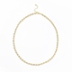 Brass Initial Letter U Link Chain Necklace Bracelet Anklet SJEW-JS01235-6