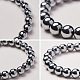 SUNNYCLUE Silver Plate Non-magnetic Synthetic Hematite Round Beads Stretch Bracelets BJEW-PH0001-8mm-21-4